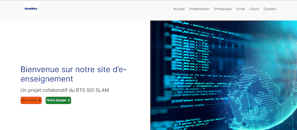 Accueil du site WP