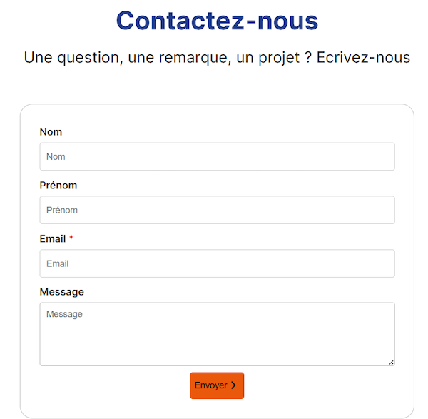 Formulaire de contact