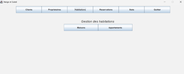 Section Habitations de l'application N&S