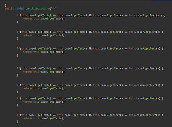 Fonction qui vérifie les conditions de victoire